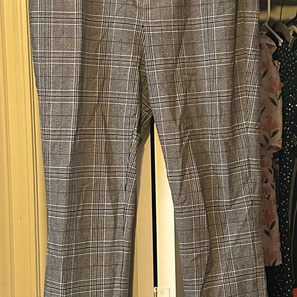 Plaid Tailored Women's Gray Capris
